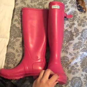 Pink Hunter boots